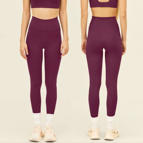 girlfriend collective, Pants & Jumpsuits, Girlfriend Collective Plum High  Rise Leggings